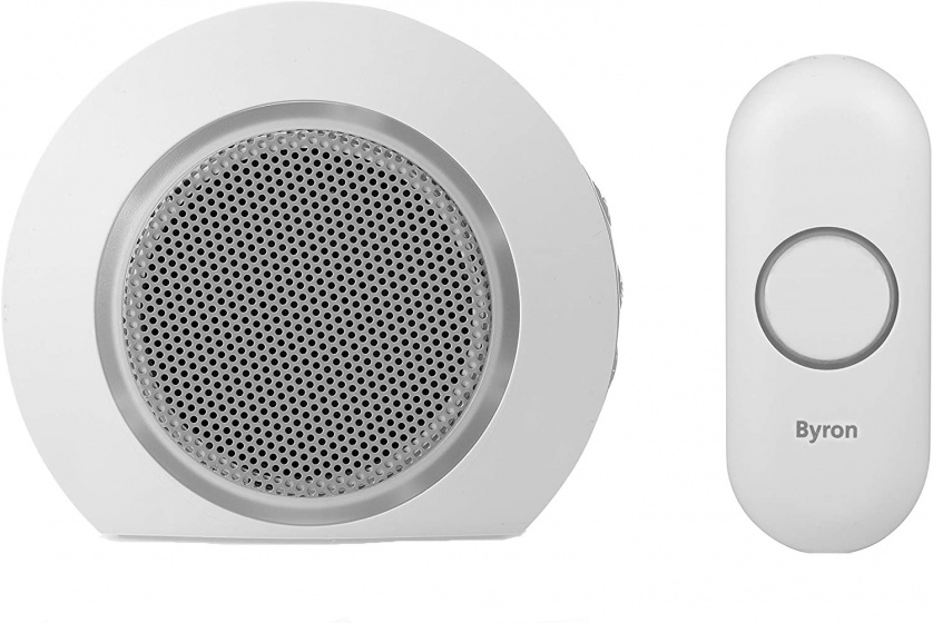 Byron deurbelset DBY 23521 draadloos 8,8 cm wit 5 delig Byron deurbelset DBY 23521 draadloos 8,8 cm wit 5 delig