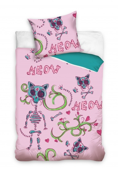 Carbotex Obliečka na paplón kostra mačky 160 x 200 cm