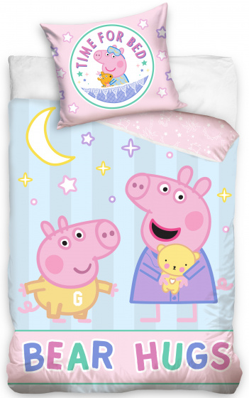 duvet cover Peppa Pig 135 x 100 cm cotton pink