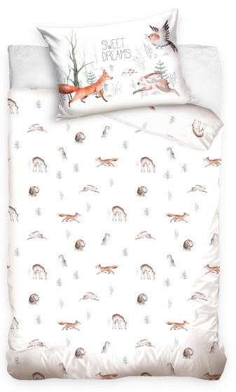 Carbotex dekbedovertrek Sweet Dreams junior 100 x 135 cm katoen wit Carbotex dekbedovertrek Sweet Dreams junior 100 x 135 cm katoen wit