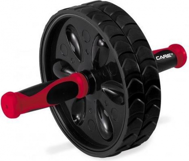 fitness wheel Ab Roller 19,5 cm rubber black/red