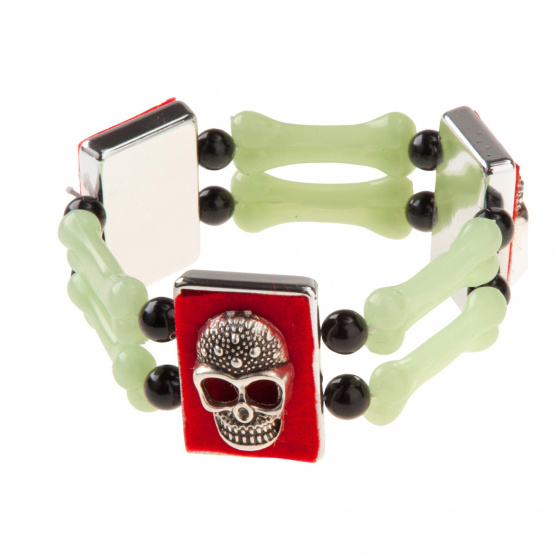 Carnival Toys kostra náramku oceľová biela/červená/strieborná jednoveľkosť