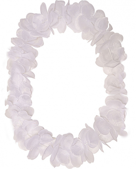 Carnival Toys kvetinový náhrdelník damsky polyester biely jednovel