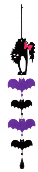 Carnival Toys decorácia špirála Halloween 50 cm filc čierna/fialová
