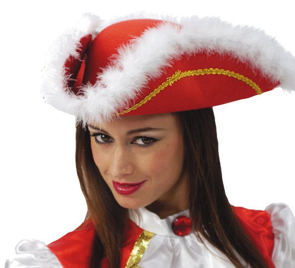 Carnival Toys trojdierny klobúkový filc / plyšová červená / biela jednovel