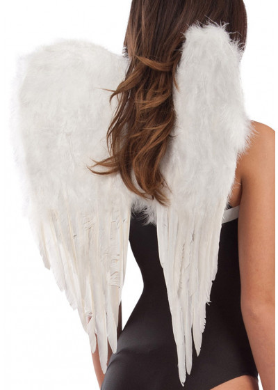 Carnival Toys anjelské krídla dámske 65 x 55 cm perie biele