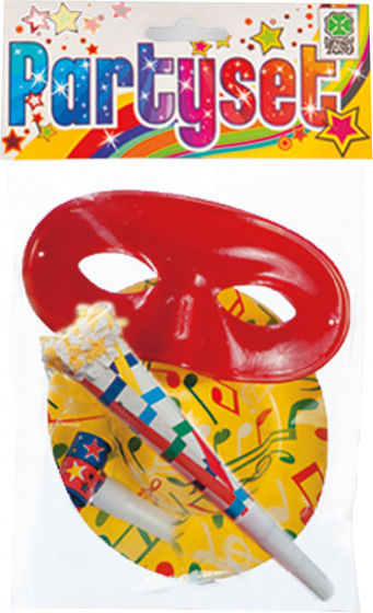 Carnival Toys párty set junior červený jednoveľkostný 3-dielny