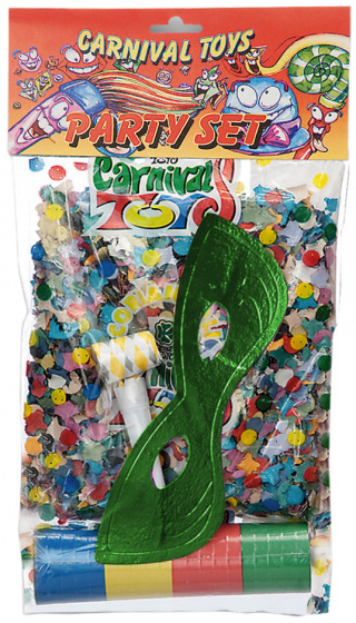 Carnival Toys párty set junior zelený 4-dielny