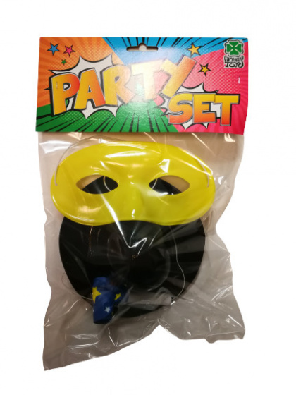 Párty set Carnival Toys junior čierna/žltá 3dielna