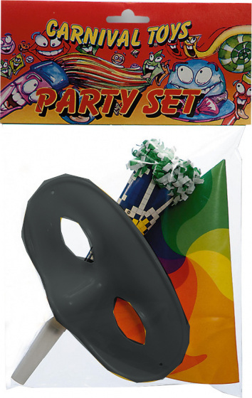 Párty set Carnival Toys junior čierny jednoveľkostný 3dielny