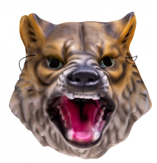 Carnival Toys pleťová maska ??vlk hnedá jednoveľkosť