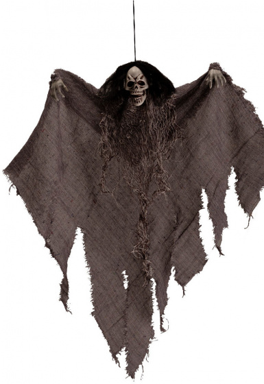 Carnival Toys závesná dekorácia kostra 50 cm čierno/šedá