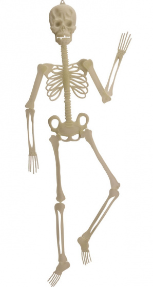 Carnival Toys závesná dekorácia Kostra 150 cm biela