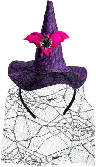 Carnival Toys čarodejnícky klobúk 16 cm filc/polyester fialový jednovel