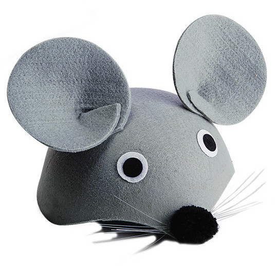 Carnival Toys čiapka muis junior filc sivo/čierna jednoveľ