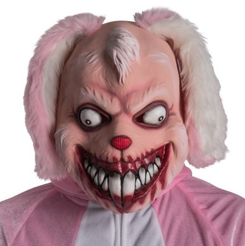 Carnival Toys maska ??na hlavu horor králik latexová ružová jednoveľkosť
