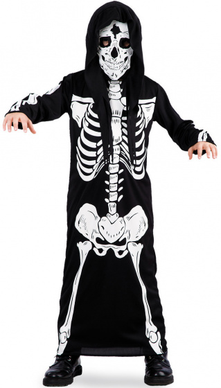 Carnival Toys kostra kostýmu junior polyester čierno/biela veľkosť 140