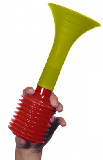 Carnival Toys vzduchový klaksón 25 cm žltý/červený