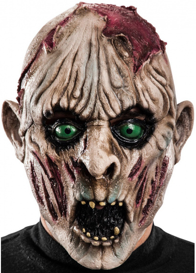 Carnival Toys maska ??Old Zombie samec latexová hnedá jednoveľkosť