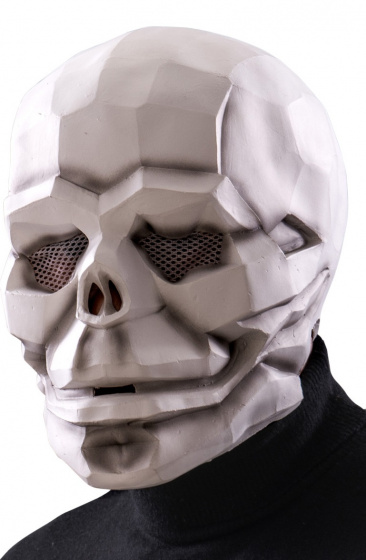 Carnival Toys maska ??Sculpted Skull latexová šedá jednoveľ