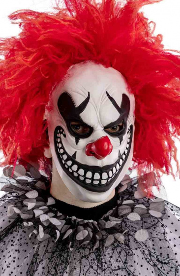 Carnival Toys maska ??Smiling Clown samec latexová červená jednoveľkosť
