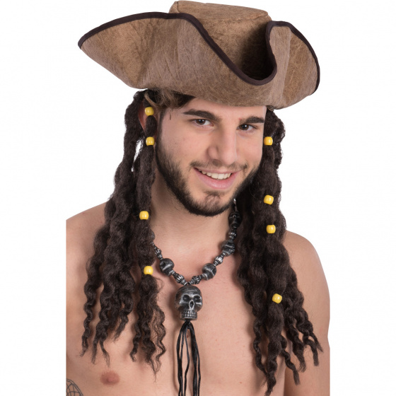 Carnival Toys pirátsky klobúk pánsky polyester hnedý jednovel