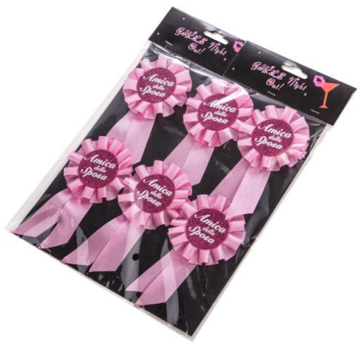 Carnival Toys rozeta Amica Della Sposa damský papier ružový 6dielny