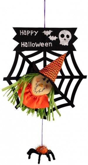Carnival Toys pavučina 50 cm filc čierna/oranžová