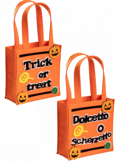 Carnival Toys Taska Trick or Treat 16 cm filc oranžová 2 kusy