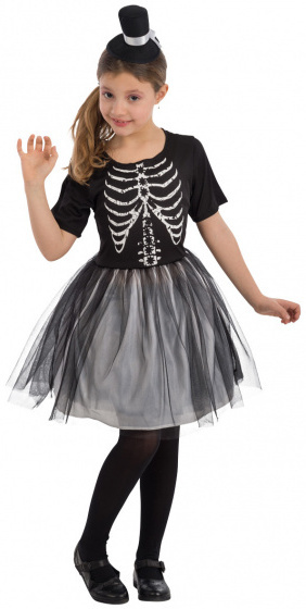Carnival Toys šaty Skeleton girls black mt 126