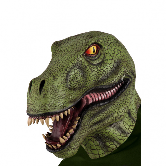 Carnival Toys obliekacia maska ??Dinosaurus latexová zelená jednoveľkosť