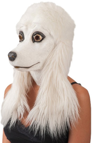 Carnival Toys maskovacia maska ??psa latexová biela jednoveľkosť
