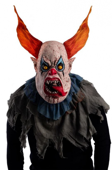Carnival Toys jednoveľkostná maska hororový klaun latexová oranžová