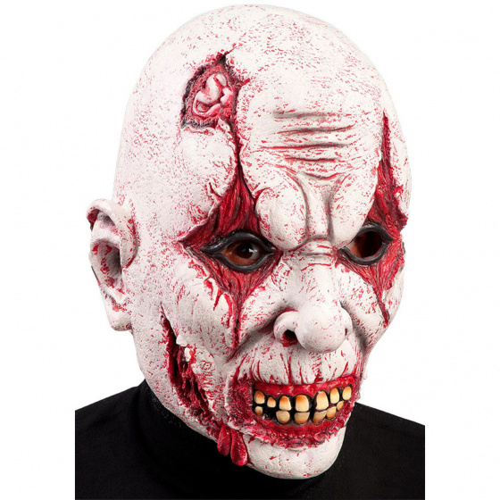 Carnival Toys maska ??na obliekanie Horror Klaun biela latexová jednoveľkosť