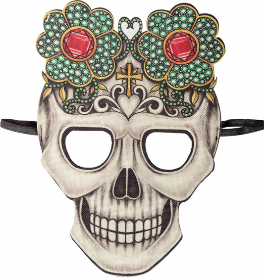 Carnival Toys jednoveľkostná obliekacia maska kostra polyester šedá