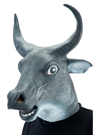 Carnival Toys obliekacia maska ??Stier latexová šedá jednoveľkosť