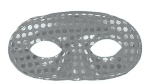 Carnival Toys flitre zdobiace masky / textilné striebro jednoveľkosť