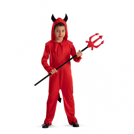 Carnival Toys kostým Devil junior textilný červený veľkosť 126