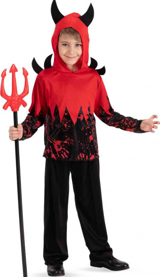Carnival Toys kostým Devil junior textil červeno/čierna mt 126