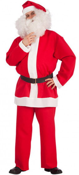 Carnival Toys santa oblek pánsky polyester červený/biely mt L-XL