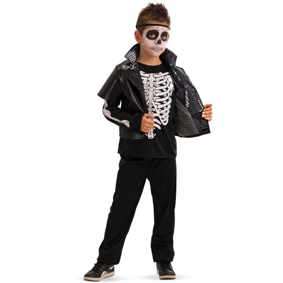 Carnival Toys kostym kostra chlapci polyester cierny jednovel