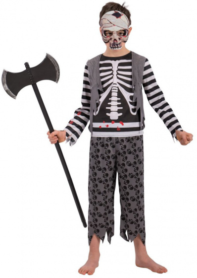 Carnival Toys kostra kostýmu chlapci šedá veľkosť 148