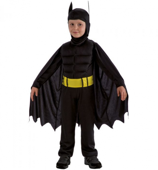 Carnival Toys kostým Batman junior textil čierny mt 126 4-diel