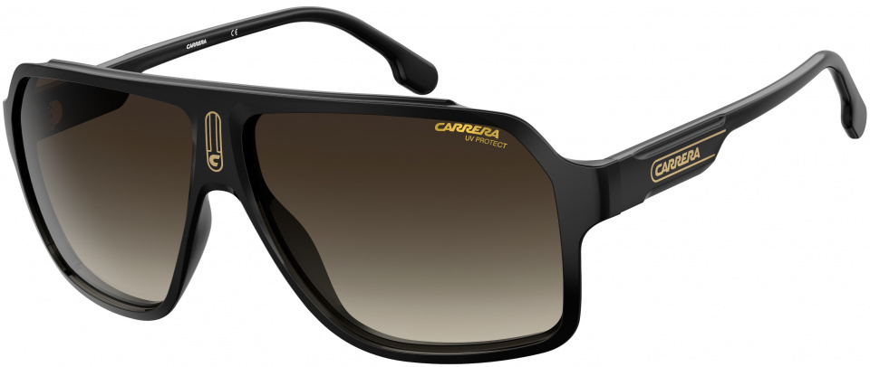 Carrera Eyewear slnečné okuliare 1030/S pánske obdĺžnikové kat. 2 čierne