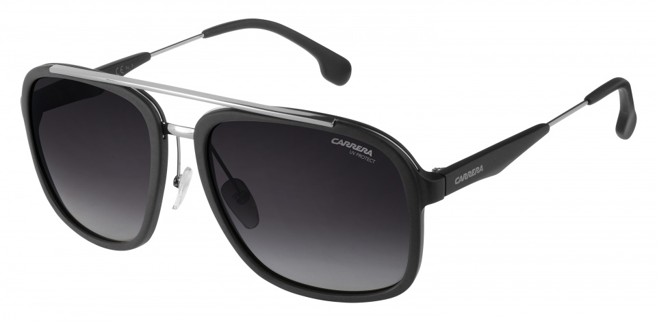Carrera Eyewear slnečné okuliare 133/S TI7/9O pilotné pánske matné čierne/strieborné
