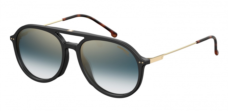 Carrera Eyewear slnečné okuliare 2005T/S pilotné unisex čierne s modrým zorníkom