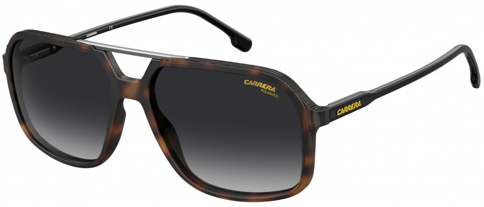 Carrera Eyewear 229/S unisex kat. 3 obdĺžnikové slnečné okuliare čiernej farby