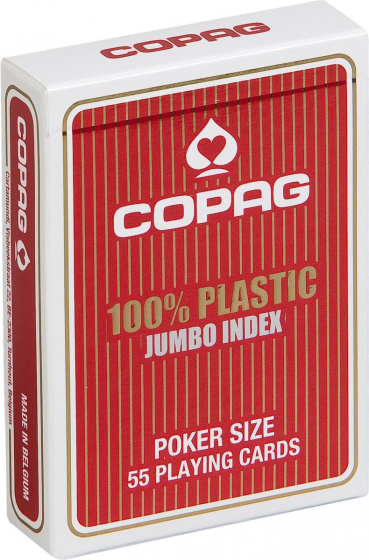Cartamundi speelkaarten poker rood 55 stuks