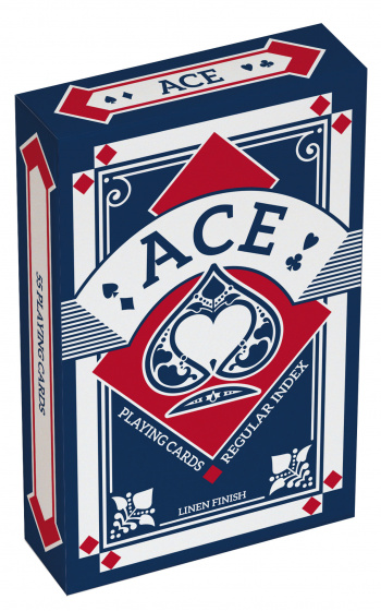 Cartamundi speelkaarten ace bridge 9 x 6,5 cm karton blauw (fr)
