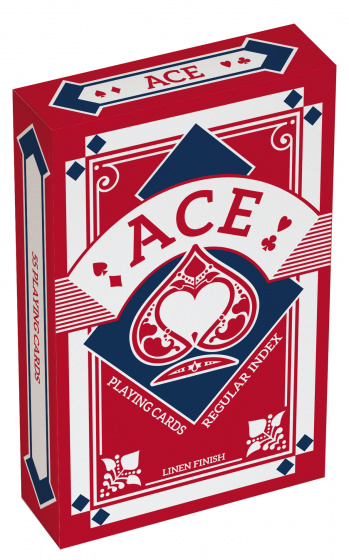 Cartamundi speelkaarten ace bridge 9 x 6,5 cm karton rood (fr)